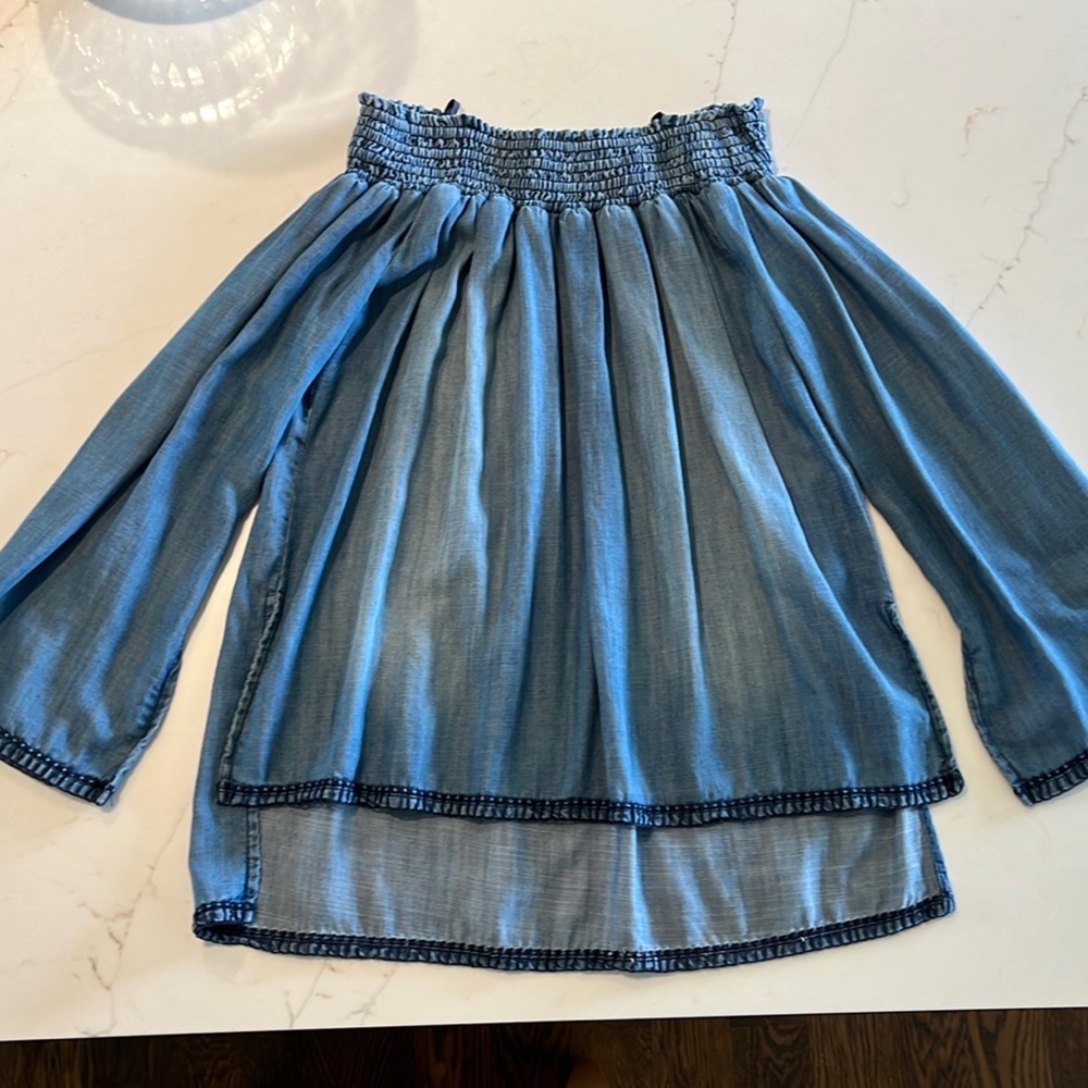 Chambray off the shoulder top